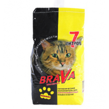 Наполнитель "Brava" для гладкошерстных кошек и котят  (7л)